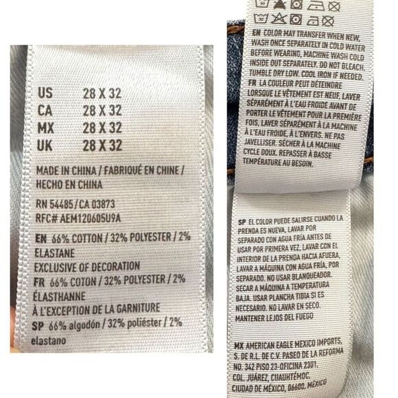 American Eagle Outfitters Men’s Slim Straight Jeans Sz 28 x 32 - Picture 10 of 12